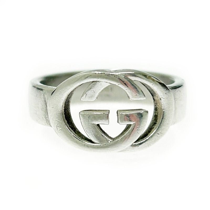 Gucci Silver Interlocking G Ring 5.2 925 Engraved