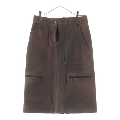 Celine Zip Skirt Brown