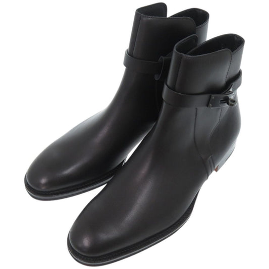 Hermes Leather Sole Kelly Boots Fortune Black Brown