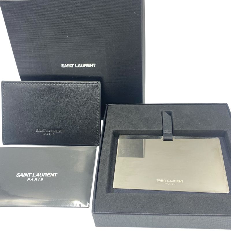 Yves Saint Laurent Yves Saint Laurent Compact Mirror And Case Glass Leather