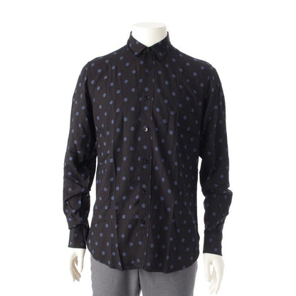 Saint Laurent Eddy Period Dot Polka Long Sleeve Shirt Top