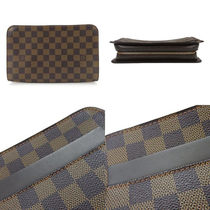 Louis Vuitton Clutch Bag Second Bag Saint Louis N51993 Damier Ebène Leather For