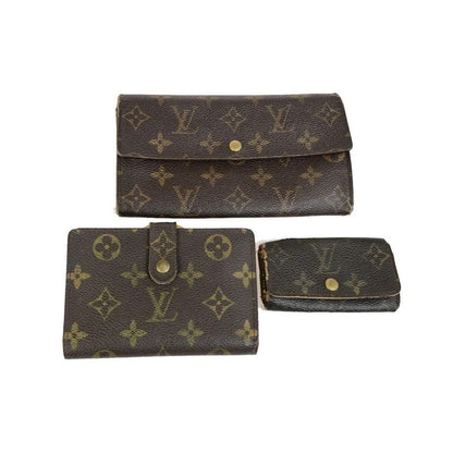 Louis Vuitton Wallet Key Case Set Of 3 Monogram 68ka468