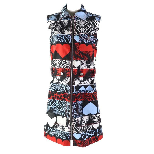 Hermes 23 SS 3 E0551 D1 Wild Print Denim Dress With Serie Buttons Multi 36