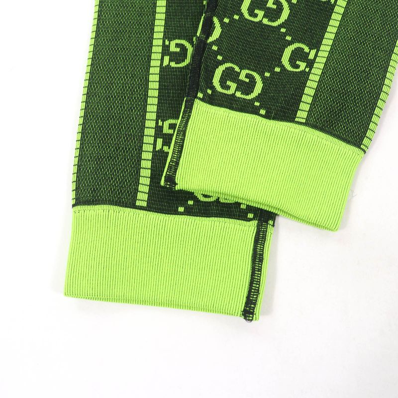 Gucci 22SS 693103 Logo Design GG Jacquard Leggings Pants Bottoms Green M Made