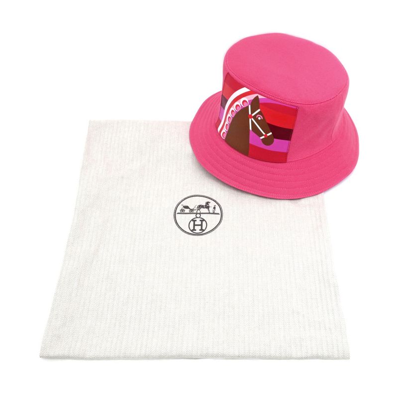 Hermes Fred Bucket Hat Pink Red Size 58 Hat Apparel Others