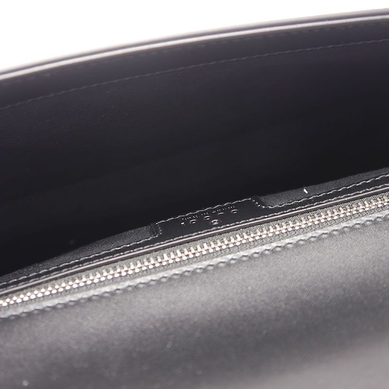 Gucci Petite GG Leather 2WAY Handbag 739721 Crossbody Black