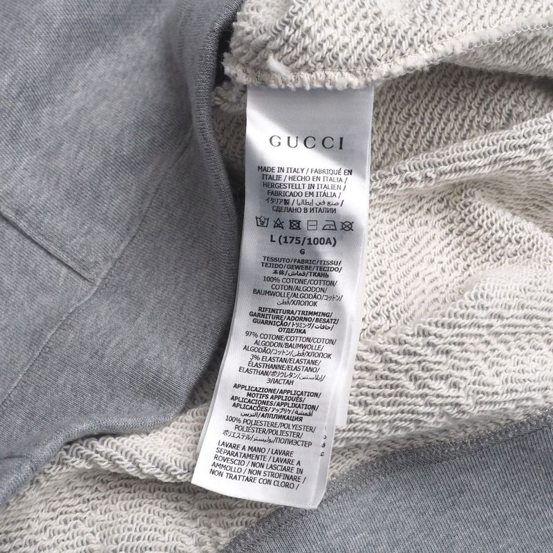 2024ssGucci Hoodie Size L Cotton Jersey Hooded Sweatshirt Interlocking G Made