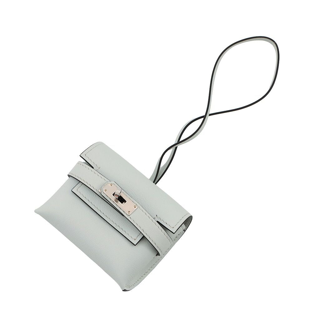 Hermes Bag Charm Kelly Festival Gripantin Silver Swift Gripantan