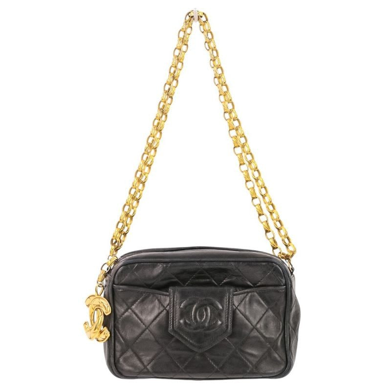 Chanel Charm Quilted Chain Shoulder Bag Camera