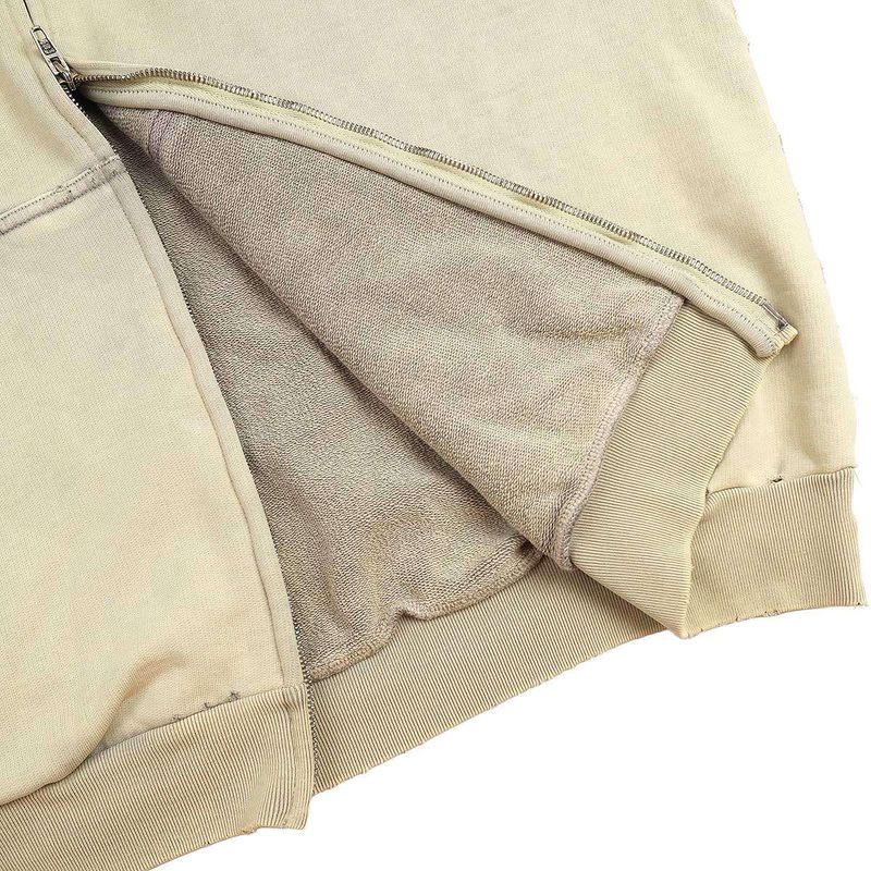 Balenciaga 24aw Y2k Zip-Up Hoodie Regular Fit Zip-Up Hoodie 803264 Trvg2 Beige M
