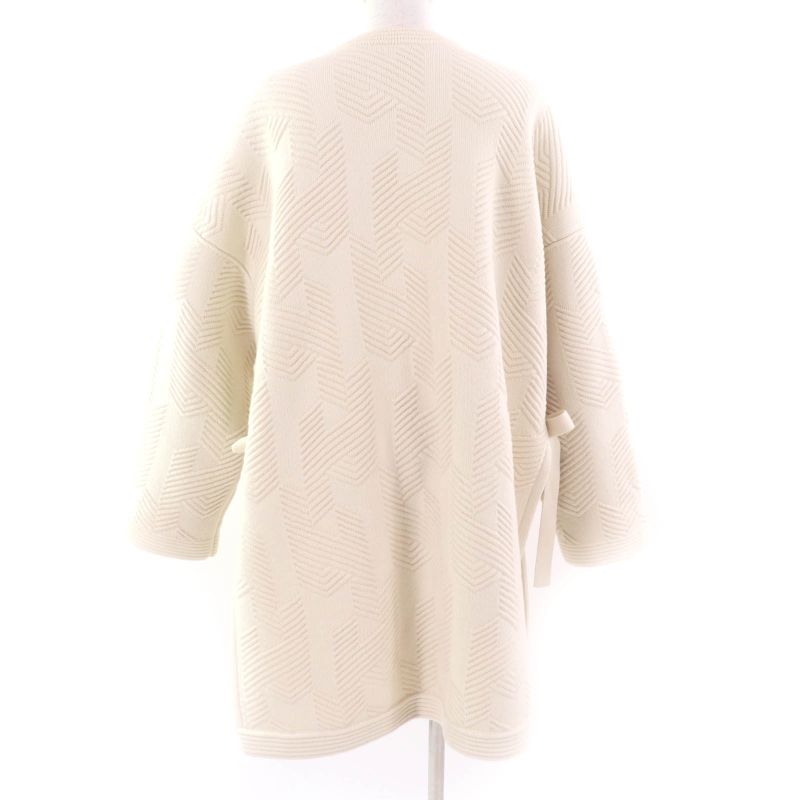 Hermes 23AW 3h2101d4 100% Wool H Motif With Logo Zip Poncho Coat Knit Coat Off