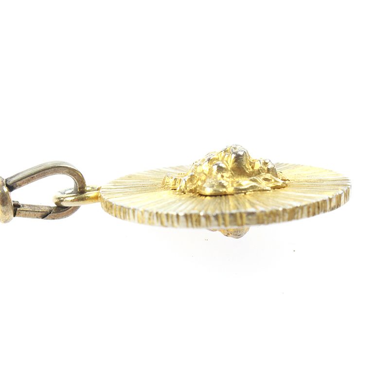 Chanel Belt Lion Chain Leather Gold X Black