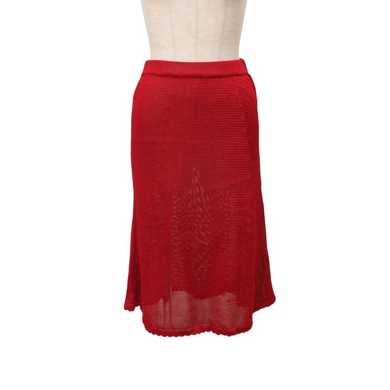 Fendi Vintage Skirt Setup Size 42 V-neck Knit Top Skirt Made In Italy 20250709