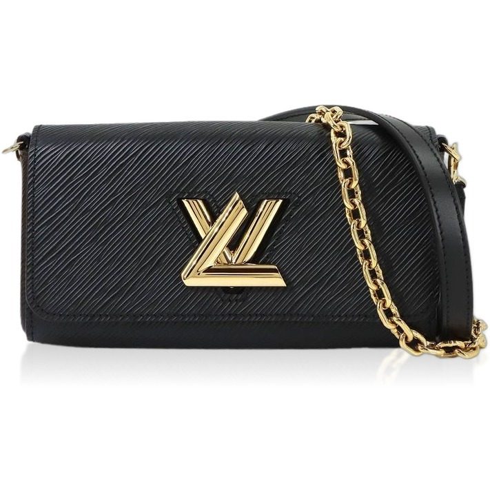 Louis Vuitton Epi Pochette Twist Waist Chain Shoulder Bag Leather Black