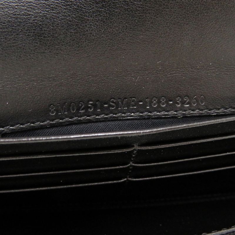 Fendi By The Way Continental 8m2051 Leather Black Long Wallet Black 2043 Fendi