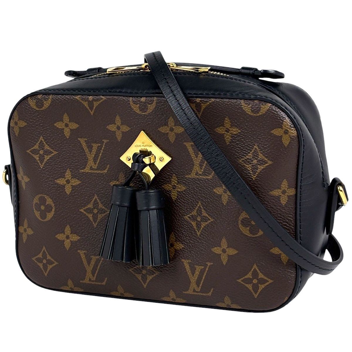 Louis Vuitton Saintonge Crossbody Shoulder Bag Monogram Brown Noir Black