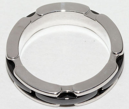 Chanel Ring 18K White Gold Black Ceramic Ultra Collection Ring Small Model J3092