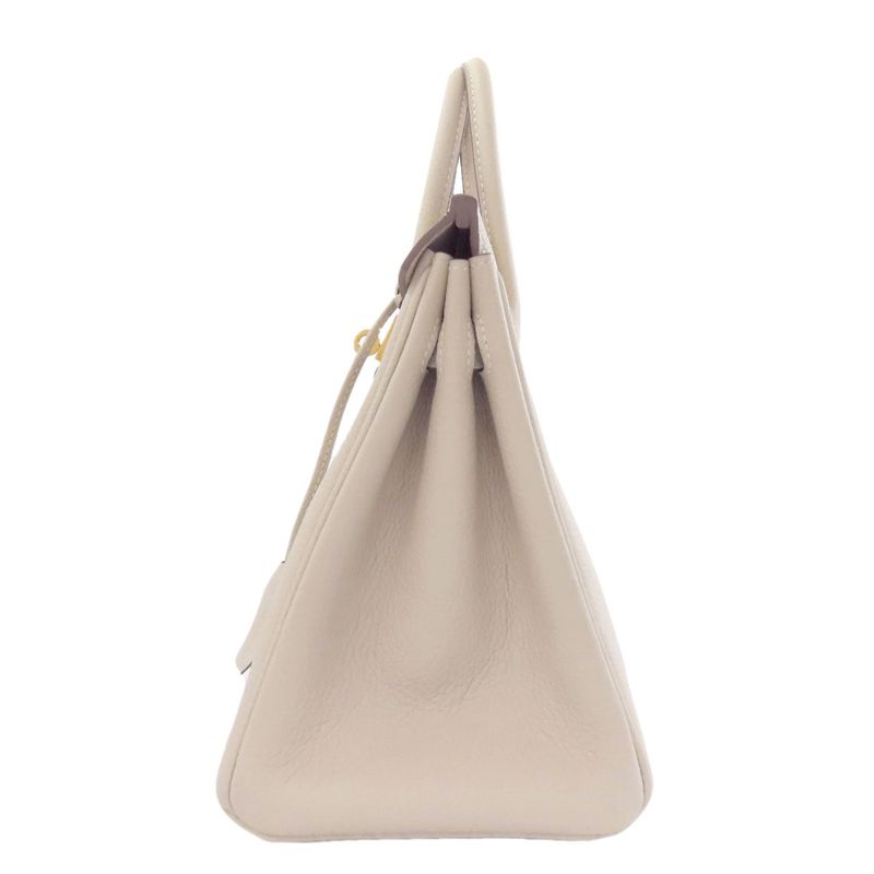 Hermes Birkin 25 Cles Gold Hardware Handbag Togo Women