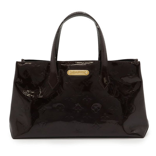 Louis Vuitton Monogram Vernis Wilshire PM Tote Enamel Calf Amarant