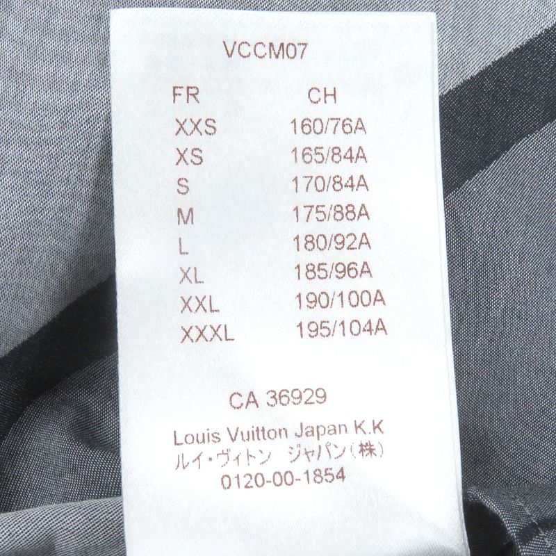 Louis Vuitton 100% Cotton Karakoram Long Sleeve Long Sleeve Shirt Grey XS Made