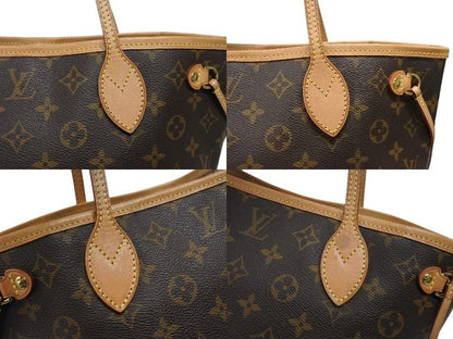 Louis Vuitton Monogram Neverfull PM Tote Bag Brown Vachetta Leather Gold — view 6
