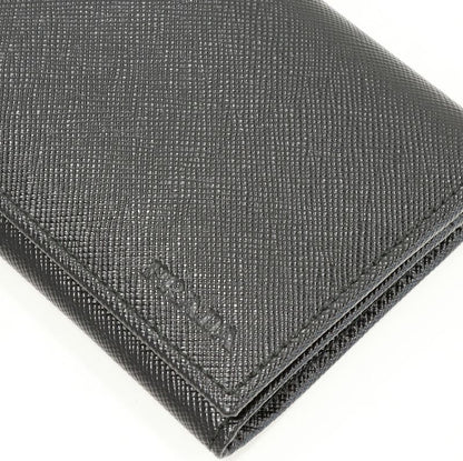 Prada Coin Case Card Case Saffiano Calf Black Nero