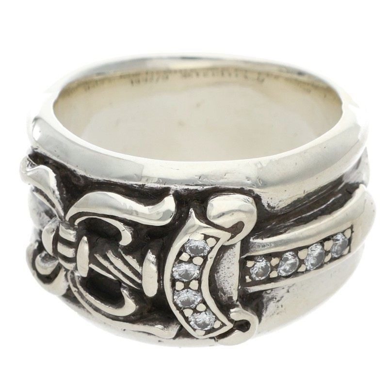 Chrome Hearts Dagger P Dmnd Pave Diamond Silver Ring