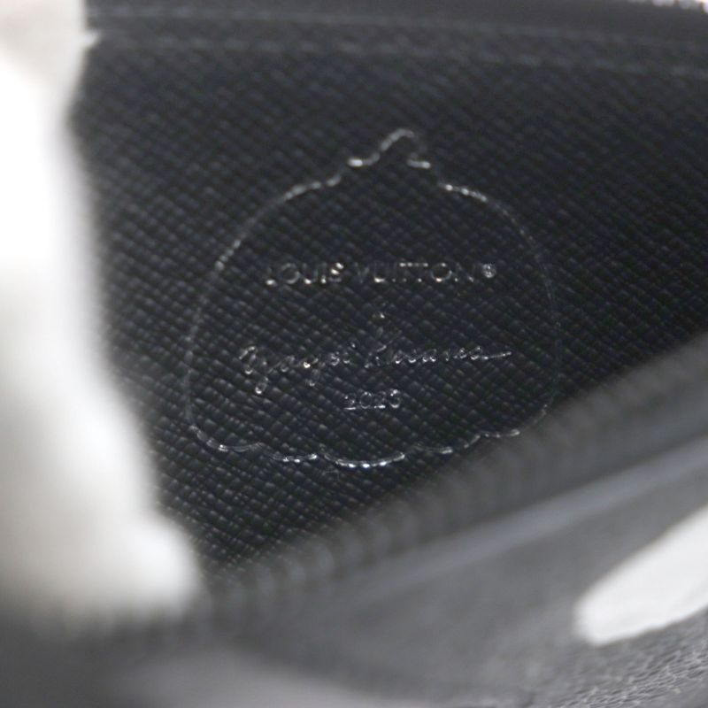 Louis Vuitton Yayoi Kusama M81930 Monogram Eclipse LV YK Coin Card Boulder