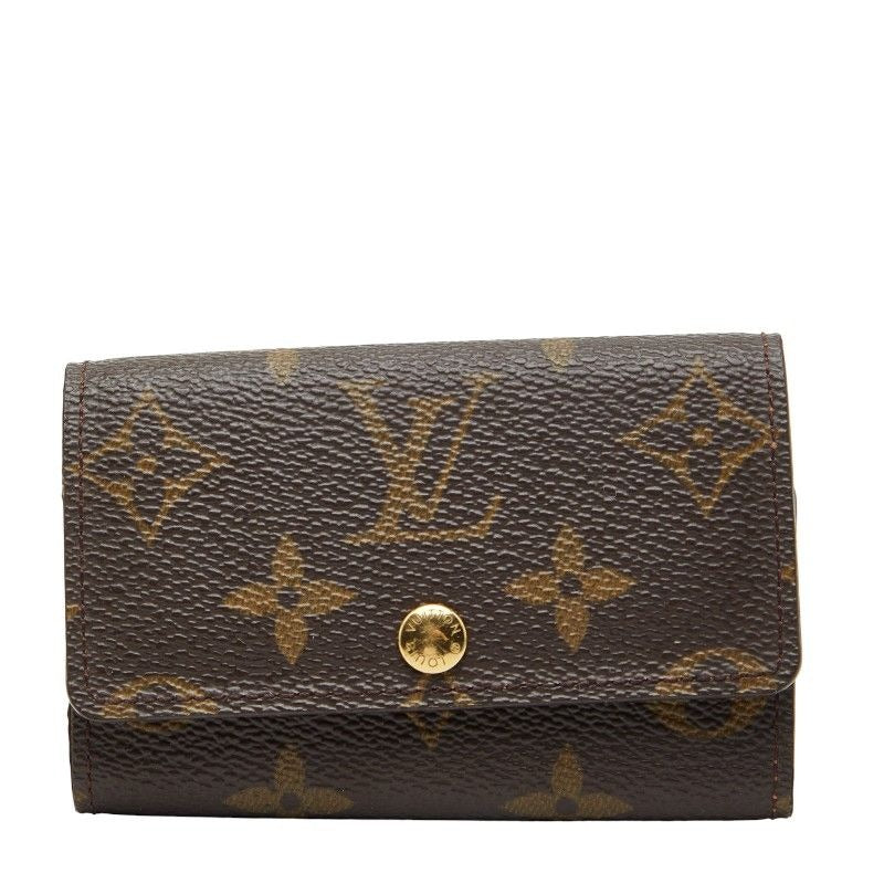 Louis Vuitton Monogram Multicles 6 key Case 6-Ribbon Brown Leather