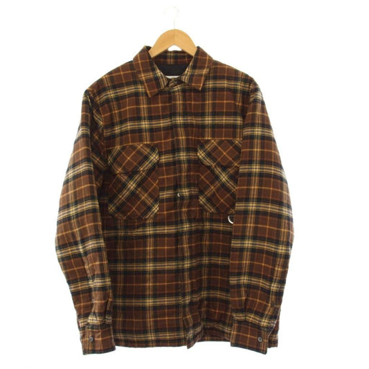 Loewe Padded Shirt Jacket Check 46 Brown