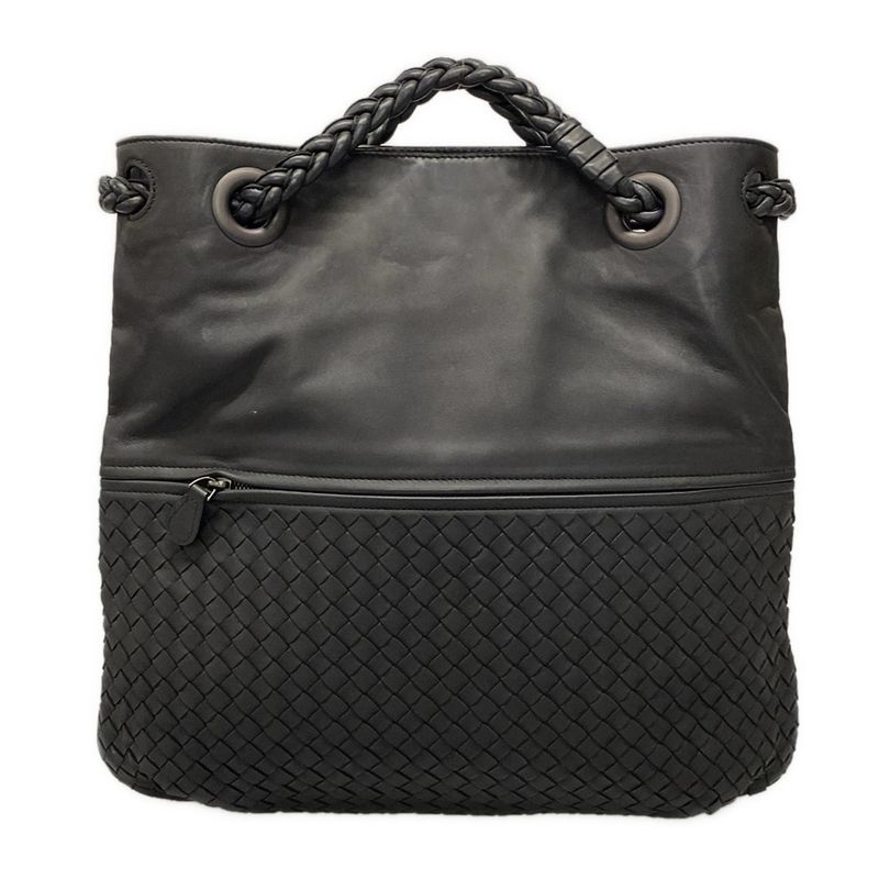 Bottega Veneta Julie Tote Bag Black Leather