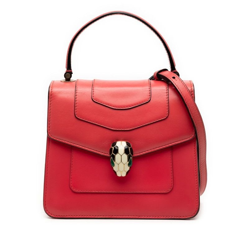Bvlgari Serpenti Forever Shoulder Bag 2-Way Pink Multicolor Leather