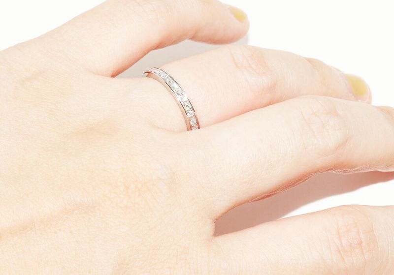 Bulgari Pt950 Diamond (total 019ct) Dedicata A Venezia Wedding Ring Half