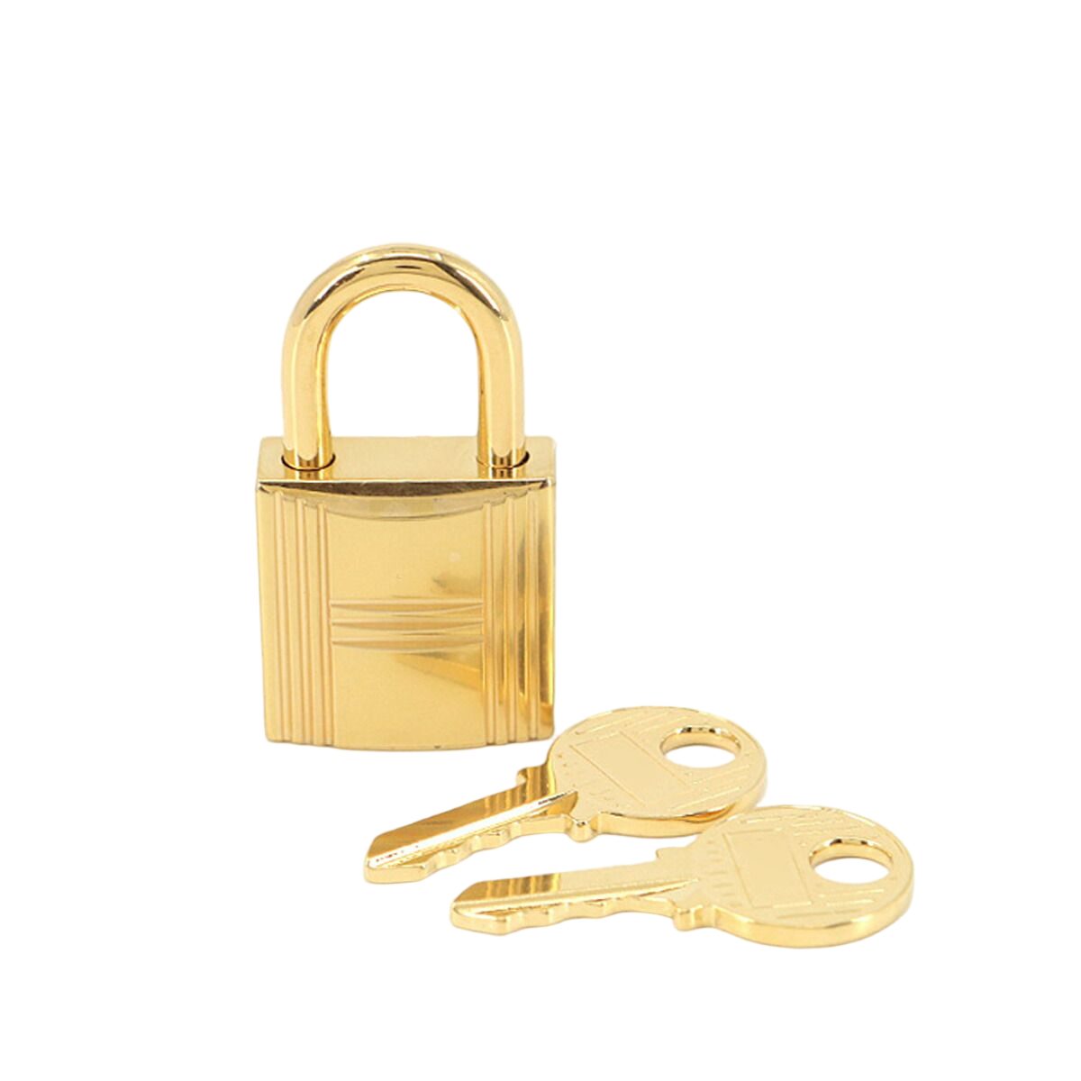 Hermes Cadena Key Set Padlock Gold Lock