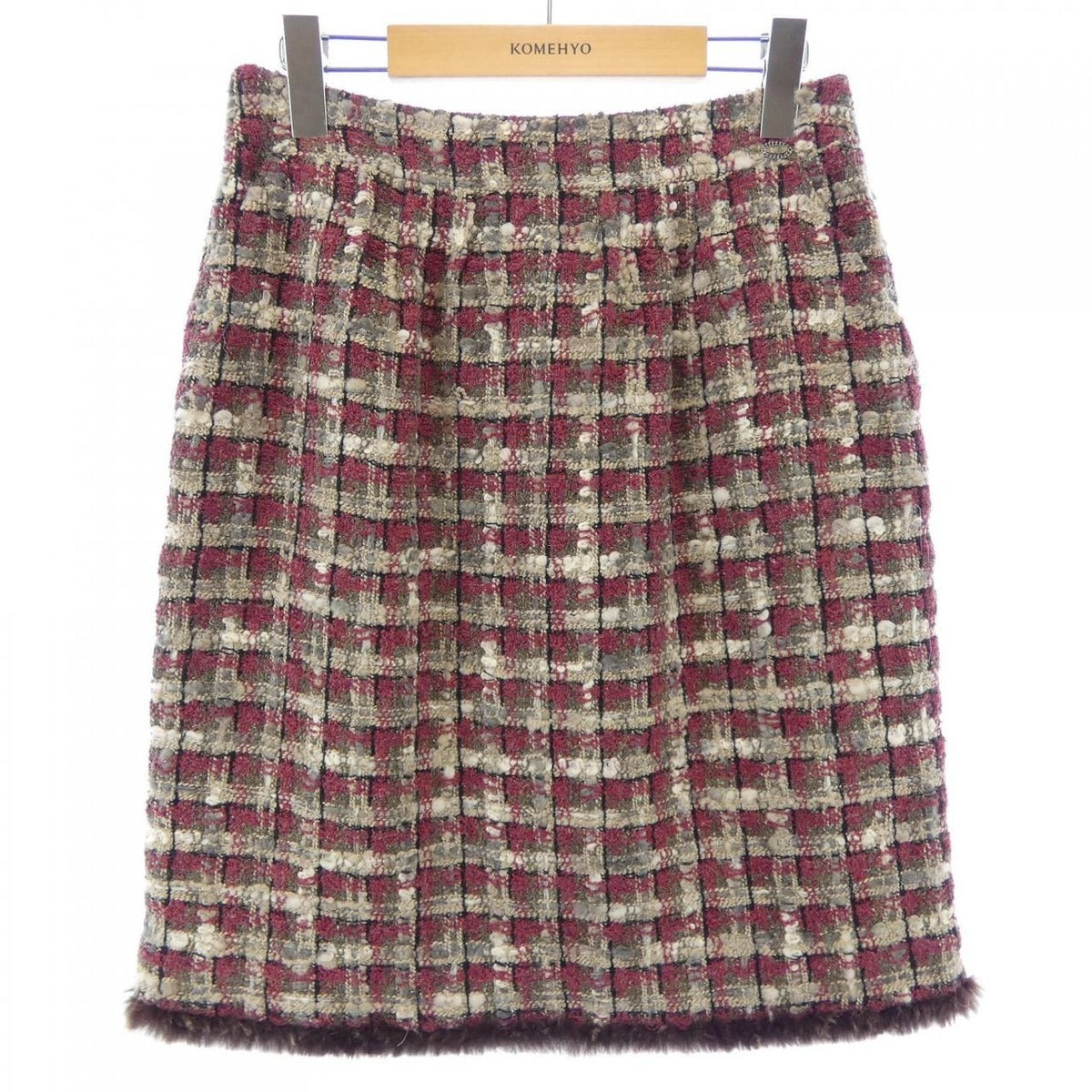 Chanel Vintage Skirt Beige 36 Red