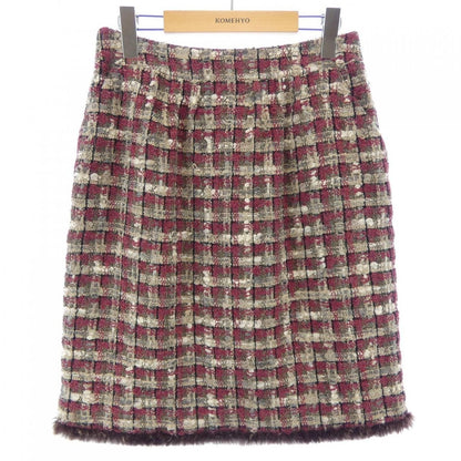 Chanel Vintage Skirt Beige 36 Red