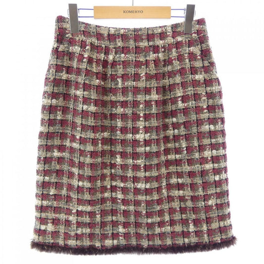 Chanel Vintage Skirt Beige 36 Red