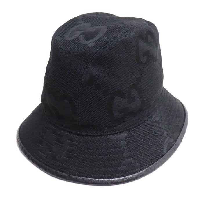 Gucci Jumbo GG Canvas Bucket Hat Black L