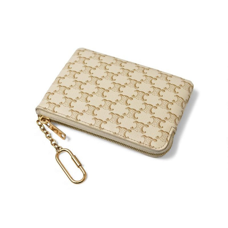 Celine Coin Case Key Pouch Accessory 10 C662 Triomphe White — view 4
