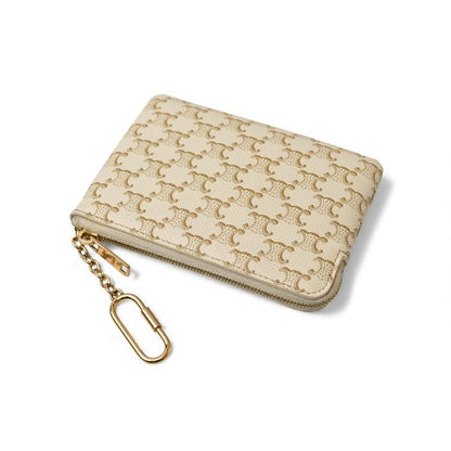 Celine Coin Case Key Pouch Accessory 10 C662 Triomphe White — view 4