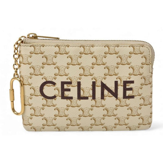 Celine Coin Case Key Pouch Accessory 10 C662 Triomphe White