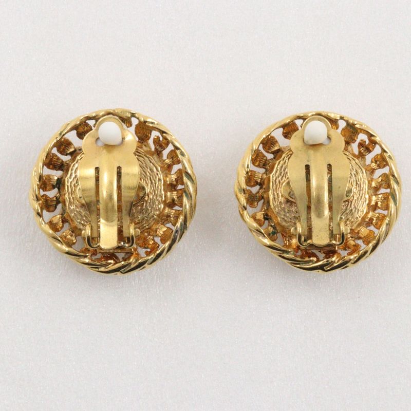 Chanel Gold Plated And Faux Pearl Gold Ladies 22.2g Earrings