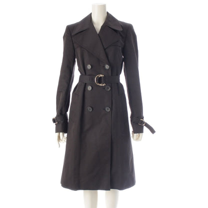 Gucci Cotton Long Trench Coat Black 42