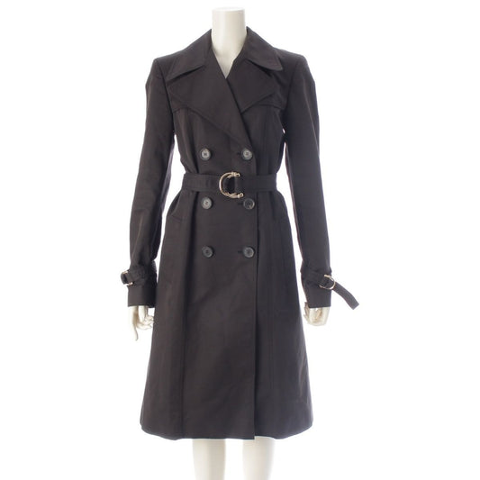 Gucci Cotton Long Trench Coat Black 42
