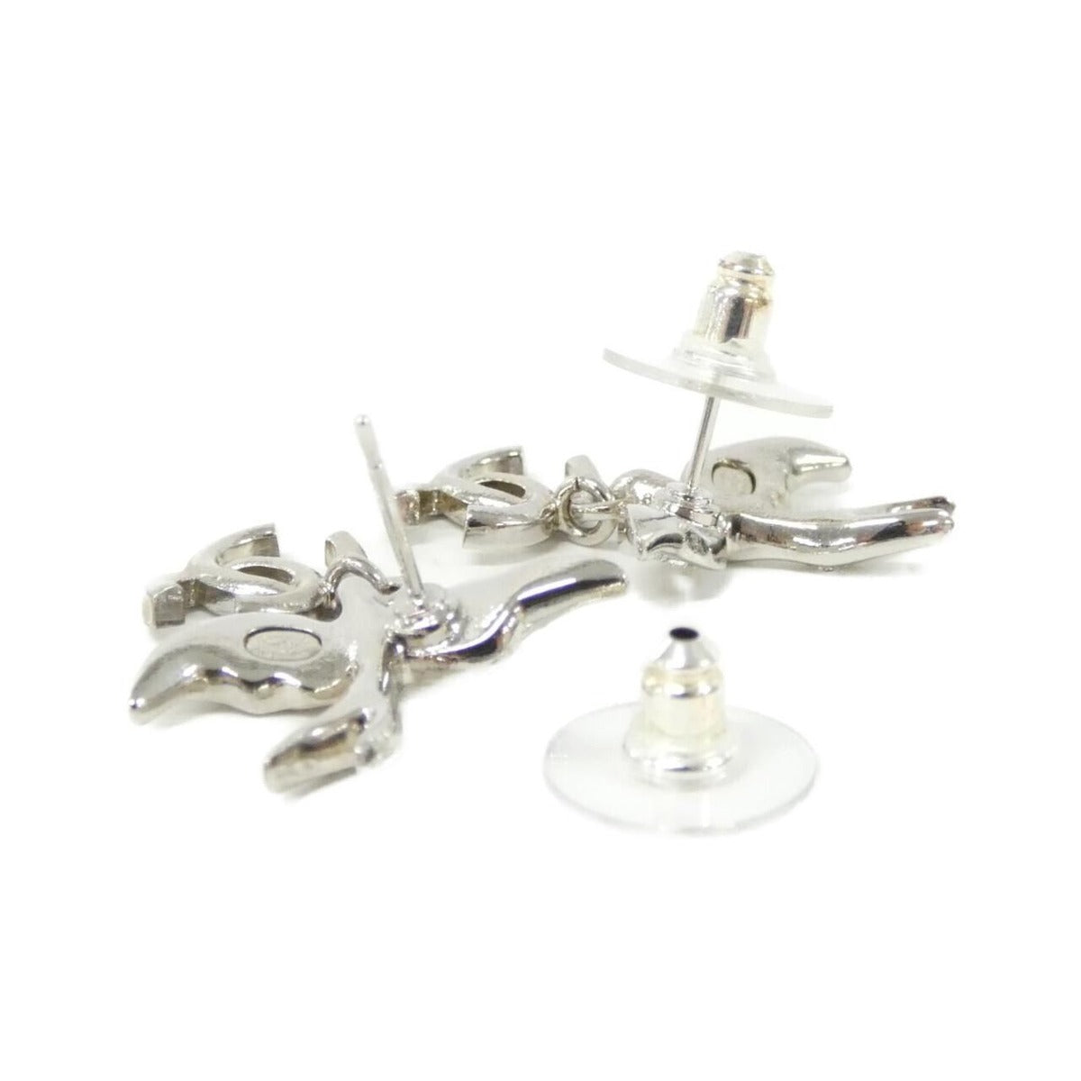 Chanel Earrings Silver Crystal — view 3