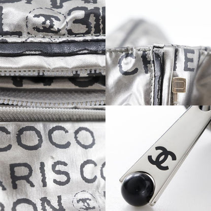 Chanel Unlimited Logo Coco Mark A46113 Nylon Silver Ladies Tote Bag