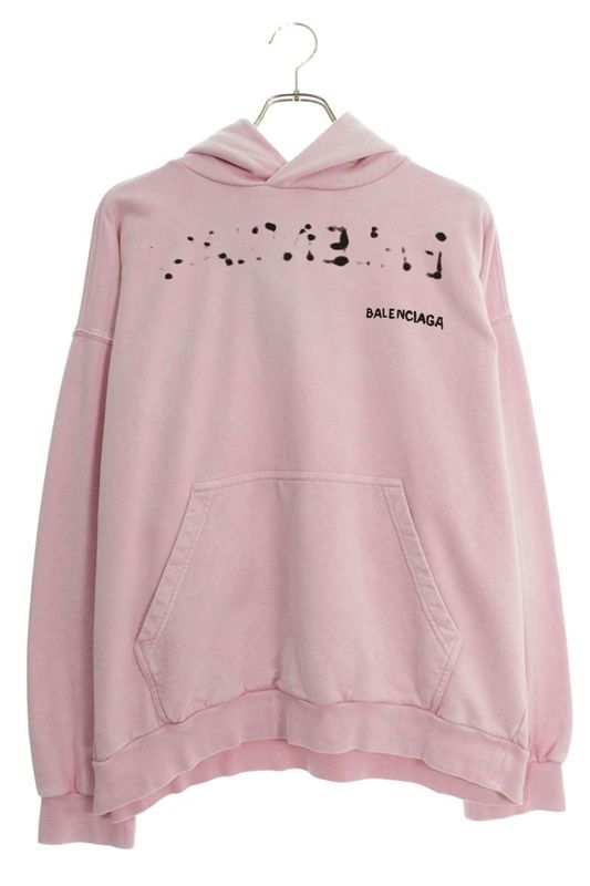 Balenciaga 767877 Tovo6 Hand Draw Medium Fit Pullover Hoodie Men's S