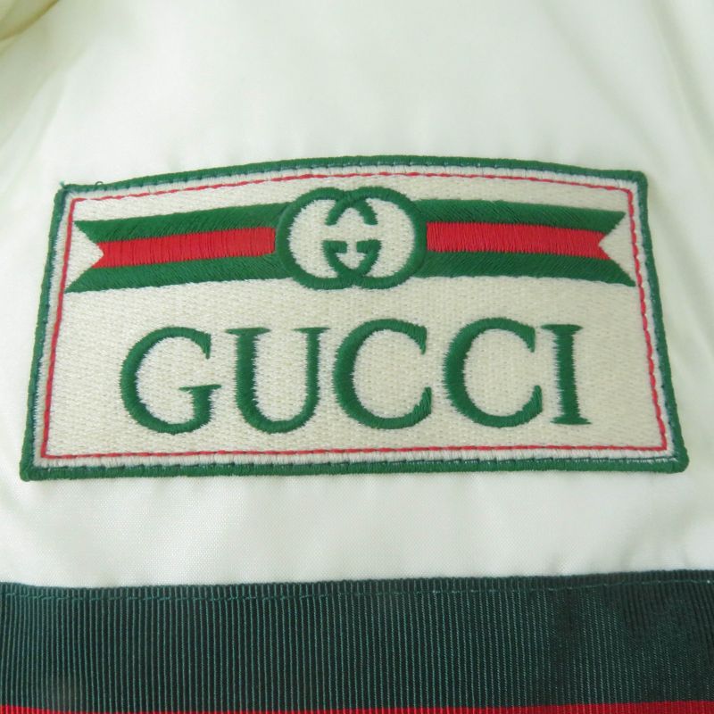 Gucci 683216 Short Length 2WAY Down Vest Bomber Jacket Down Jacket Ivory 36