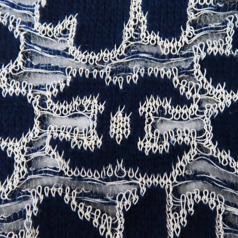 CHANEL P63038 Coco Mark And Floral Pattern Openwork Knit Cardigan With Coco